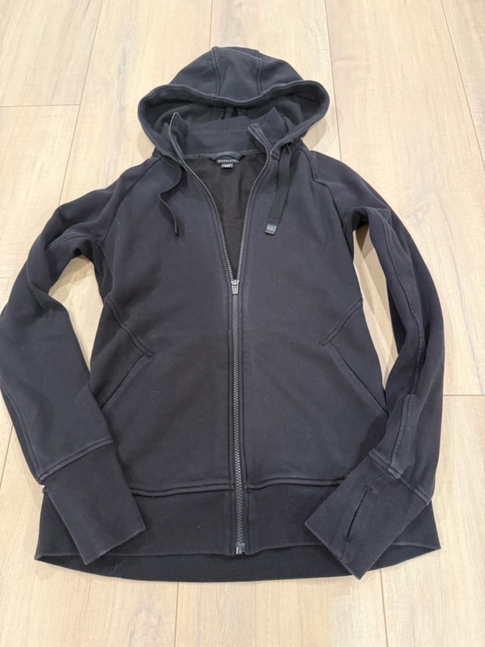 Athleta Black Triumph Zip-Up Hoodie